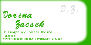 dorina zacsek business card